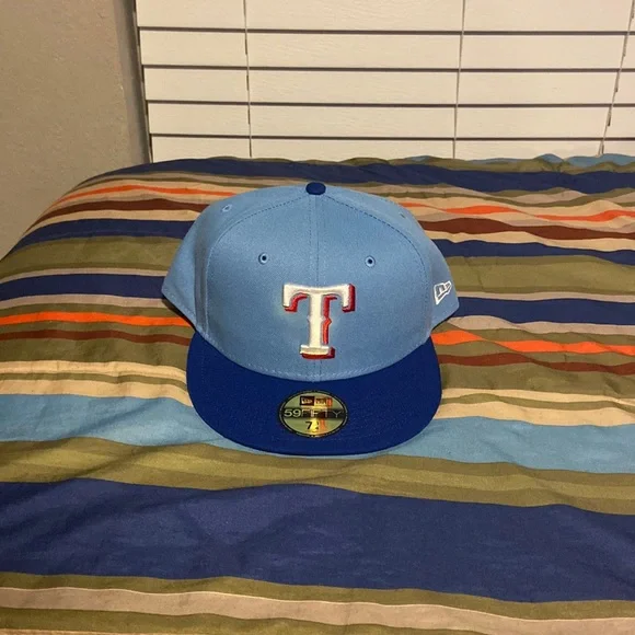 New Era Accessories New Era Texas Rangers Baby Blue Fitted Cap